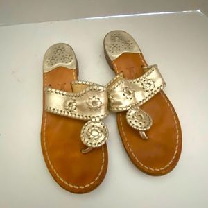 Jack Rogers size 7 gold sandals